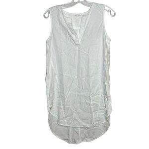 BEACHLUNCHLOUNGE White Tunic or Swim Coverup Casual Sleeveless Vacation Resort